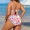 thumbnail image 5 of Plus Size Bikini, Women's Strapless Two-Piece Swimsuit with Floral Cutout Design, Adjustable for Comfort and Support, Swimwear for Beach and Pool, 5 of 8