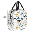 thumbnail image 2 of Yiaed Cute Whale Print Insulated Lunch Bag Reusable Cute Tote Lunch Box, Leakproof Cooler Lunch Bags for Work Office Travel School Picnic, 2 of 5