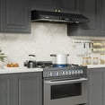 thumbnail image 4 of 36 Inch Range Hood. 900 CFM Ducted Under Cabinet Range Hood with Lights in Black Teflon Stainless Steel, 4 of 7