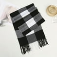 thumbnail image 2 of Caywon Men's Fashion British Plaid Multifunctional Scarf Winter Warm Fringed Shawl Soft Comfortable Stylish Versatile Cold Weather Accessory for Daily Casual Office Outdoor Use, 2 of 2