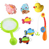 8 Pieces Set Floating Bath Toy with Net Fishing Games for Kids 18 Months and Up Baby Bathtime Fun,Color May Vary