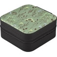 thumbnail image 3 of Wildflowers Jewelry Box Portable PU Leather Jewelry Mini Case with Removable Tray Display Earrings Bracelets Rings Necklaces for Women Women Gifts, 3 of 7
