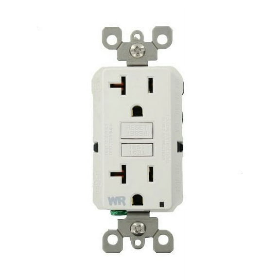 Leviton GFWR2-W Self-Test SmartlockPro Slim GFCI Weather-Resistant Receptacle with LED Indicator, 20 Amp, White
