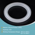 thumbnail image 3 of Uxcell Silicone Rubber Gasket Flange O-Ring for 1.5 inch Clamp White, 3 of 5