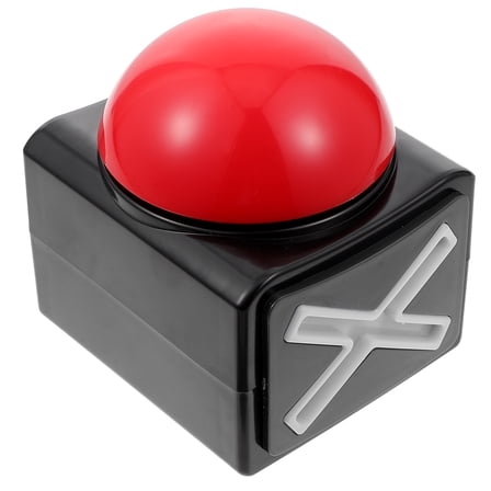 Luxshiny Black Plastic Answer Buzzer with Effects for Competitive Quiz and Party Games
