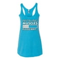 thumbnail image 2 of Wild Bobby Installing Muscles Please Waitâ€¦ Gym/Workout Women Tri-Blend Racerback Tank Top, Vintage Turquoise, Medium, 2 of 5