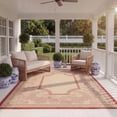 thumbnail image 3 of SAFAVIEH Courtyard Claire Rooster Indoor/Outdoor Area Rug, 6'7" x 9'6", Natural/Red, 3 of 10