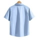 thumbnail image 5 of pstuiky camisetas para hombre, Top deportivo plisado de verano para hombre, informal, de color liso, de manga corta, con media cremallera y cuello alto camisas casuales para hombre xxl, 5 of 8