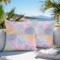thumbnail image 2 of Outdoor Waterproof Pillow Covers Pack of 2, Summer Romantic Blue Pink Starfish Plant Decorative Throw Pillowcases Cushion Covers for Garden Patio Tent Sofa Couch, 20x20 inch, 2 of 8