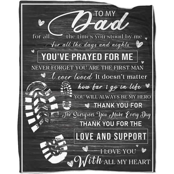 to My Dad Blanket Dad Gifts from Daughter or Son Birthday Christmas Blankets Gift for Dad
