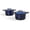 Blue, variant on Mini Cocotte Set, Ceramic Serving Tureen, Blue, 16.9 OZ, Set of 2 | Small Casserole Dishes with & Handle, Mini Dutch Oven, Individual Baking Ramekins, Oven & Microwave Safe