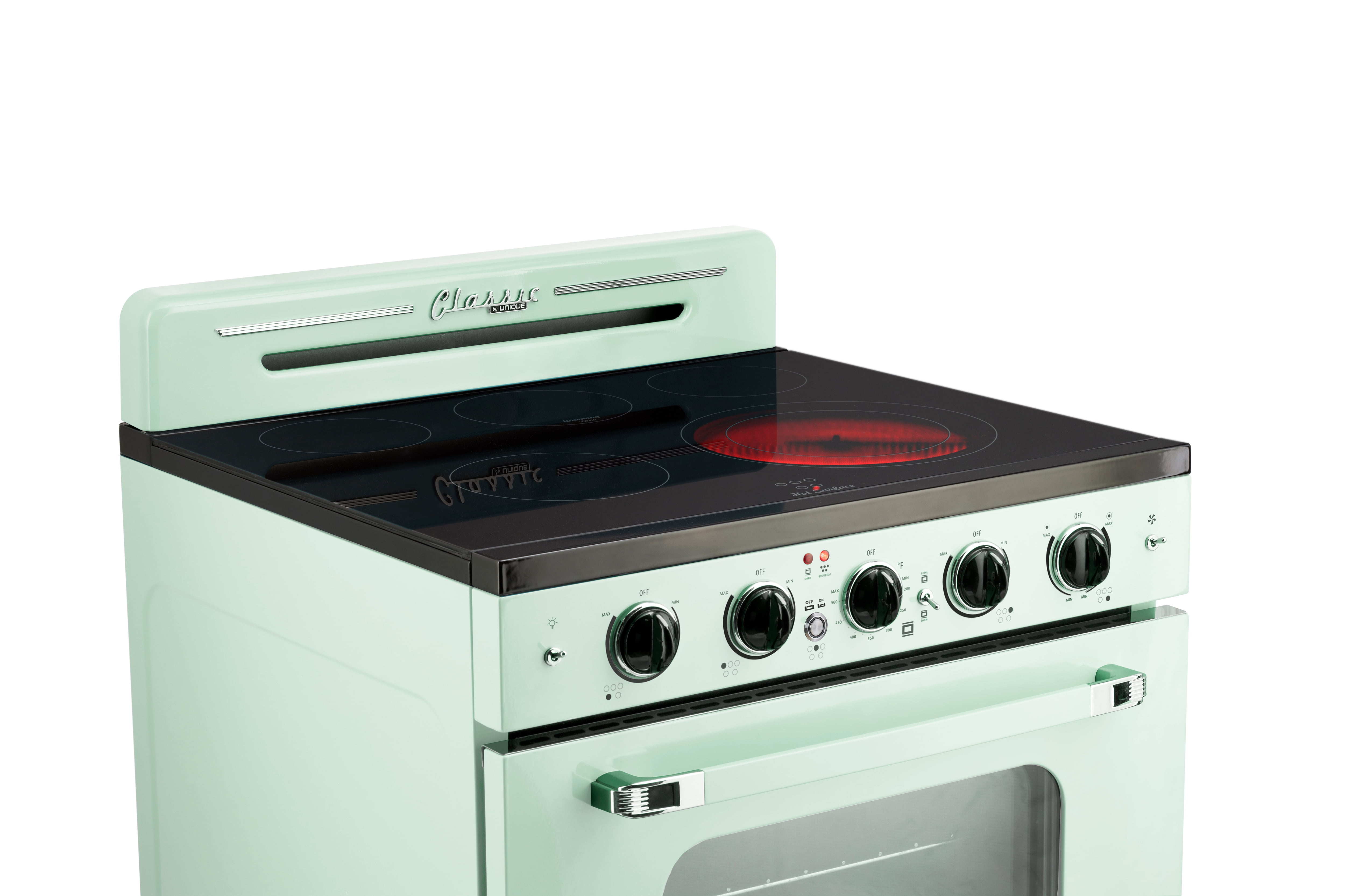 Unique Classic Retro 30" 3.9 cu/ft Freestanding 5-Element Electric Range with Convection Oven