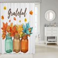 thumbnail image 2 of Manfei Thanksgiving Print Shower Curtain 72Wx84L,Ghost With Bow Bathroom Shower Curtain, 2 of 5