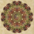 thumbnail image 1 of Ahgly Company Indoor Square Patterned Macaroni and Cheese Yellow Area Rugs, 6' Square, 1 of 6