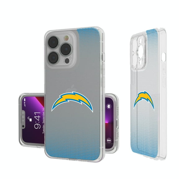 Los Angeles Chargers Linen Logo iPhone Clear Case