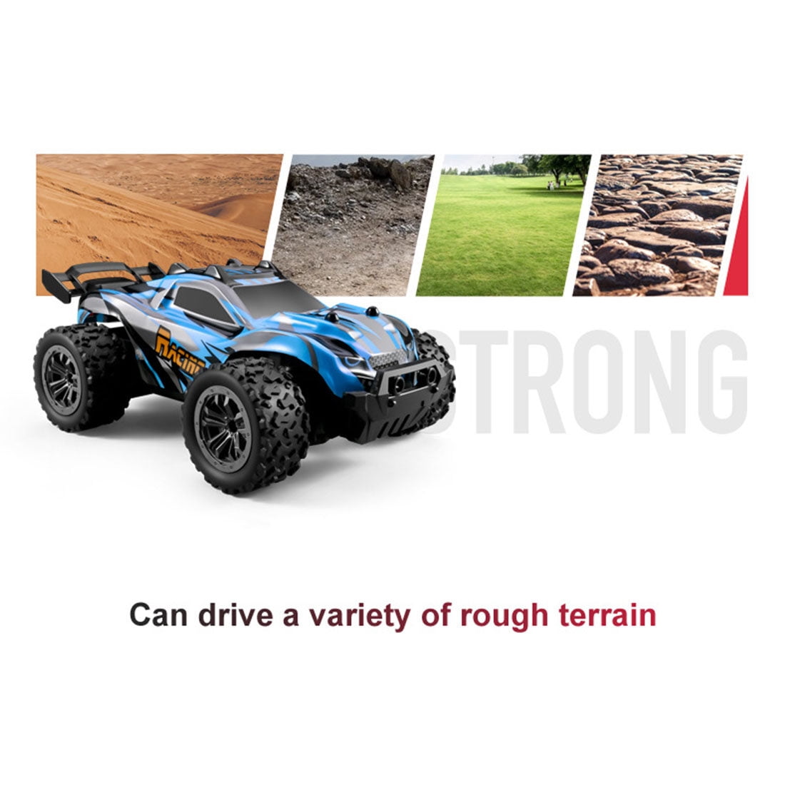 1/20 Scale RC Off-Road Drift Car, 2.4GHz All-Terrain RWD RC Truck with LED Light, 20+ KM/H Mini Racing Truck Car Model Gift for Adult (RTR Version)