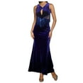 thumbnail image 2 of UPPADA Robe Cocktail à Col Rond pour Femmes Robe Queue de Poisson Robe Cocktail Sans Manches Robe Formelle Évasée Robe d'Invitée de Mariage Robe Cocktail Moulante Aubaines 2024 Maison, 2 of 4