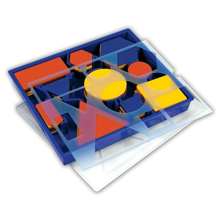 UPC: 0765023812701 | Learning Resources® Attribute Blocks Desk Set: Desk Set in Plastic Storage Tray 60 Pieces