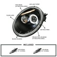 thumbnail image 3 of Spec-D Tuning Angeleyes Projector Headlights Black Compatible with 1998-2005 Volkswagen Beetle With Factory Halogen Headlight, Left + Right Pair Headlamps Assembly, 3 of 7