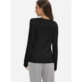thumbnail image 6 of Women's Long Sleeve Button Down Crew Neck Classic Sweater Cardigan, 6 of 6