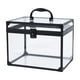 thumbnail image 4 of Organizador de maquillaje acrílico, vitrina para cosméticos, elegante caja de corona transparente, Negro claro, 4 of 7
