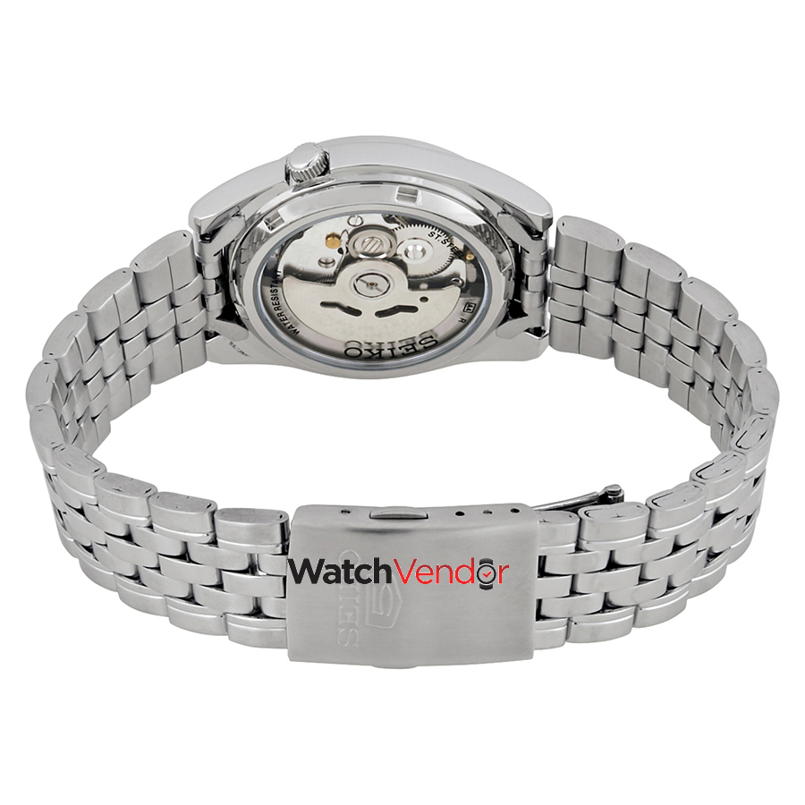 seiko series 5 automatic black dial men's watch