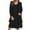 Black, variant on Summer Dresses for Women Sundresses for Women Women's Chiffon Stitching Long Sleeves In The Long Two Dress Set S-XXL