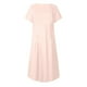 thumbnail image 5 of Vestido largo retro con bolsillo y cuello redondo de manga corta sólida a la moda para mujer Pompotops ghjkhdj12652, 5 of 6