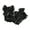 Black, variant on Women's PU Leather Half Finger Gloves Bowknot Rivets Studded Gloves For Hiphop Street Dance Event and Stage Show