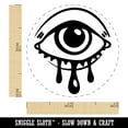 thumbnail image 2 of Sad Crying Eye Running Mascara Makeup Self-Inking Rubber Stamp Ink Stamper for Stamping Crafting Planners - 1/2 Inch Mini - UV Ink, 2 of 5