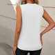 thumbnail image 3 of Top sin mangas de cuello redondo liso de verano para mujer - Corte holgado, mezcla de poliéster - Camiseta sin mangas informal para el día a día, 3 of 5
