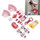 thumbnail image 5 of Juego De Cerraduras Para Disyuntores, Kit De Etiquetado Y Bloqueo Con Hebilla De 6 Orificios Candados De Seguridad Multiusos 15 Etiquetas Colgantes Con Llaves Para Aplicaciones, 5 of 7