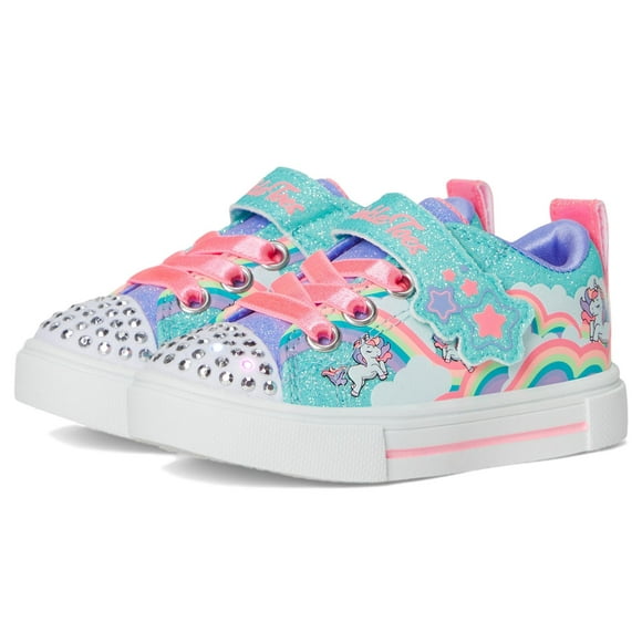 Zapatilla Skechers Twinkle Sparks-Jumpin' Cloud para niñas, color turquesa