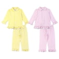 thumbnail image 4 of Pijamas de Navidad a juego para bebés, niños y niñas, Pjs con volantes, rojo, venta al por mayor, 4 of 4