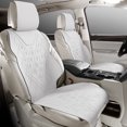 thumbnail image 4 of Cojín de asiento de gamuza de ajuste universal para automóvil, cojín de asiento con media cubierta para el 90 % de los vehículos sedán y todoterrenos, juego universal, solo funda para 2 asientos delan, 4 of 5