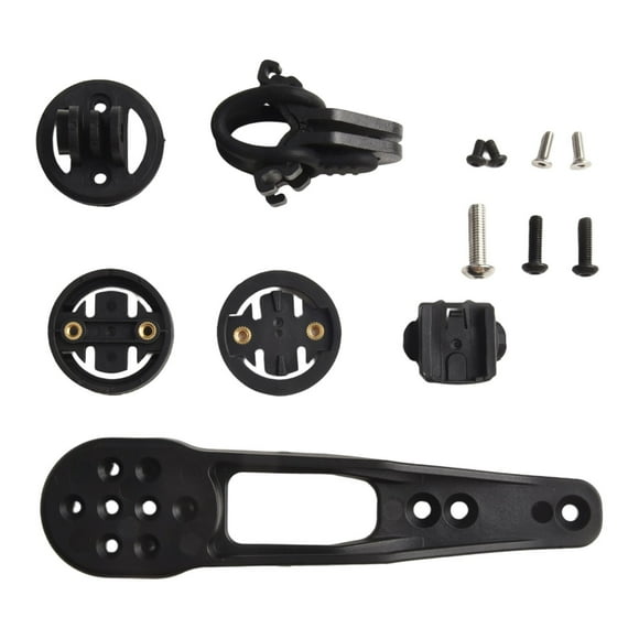 LEFU Support pour Ordinateur de Vélo pour Guidon H31 CP10 CP20, Compatible avec Garmin Bryton Cateye, Support GPS pour Vélo avec Support de Lumière pour Caméra, Matériau en Nylon, Noir