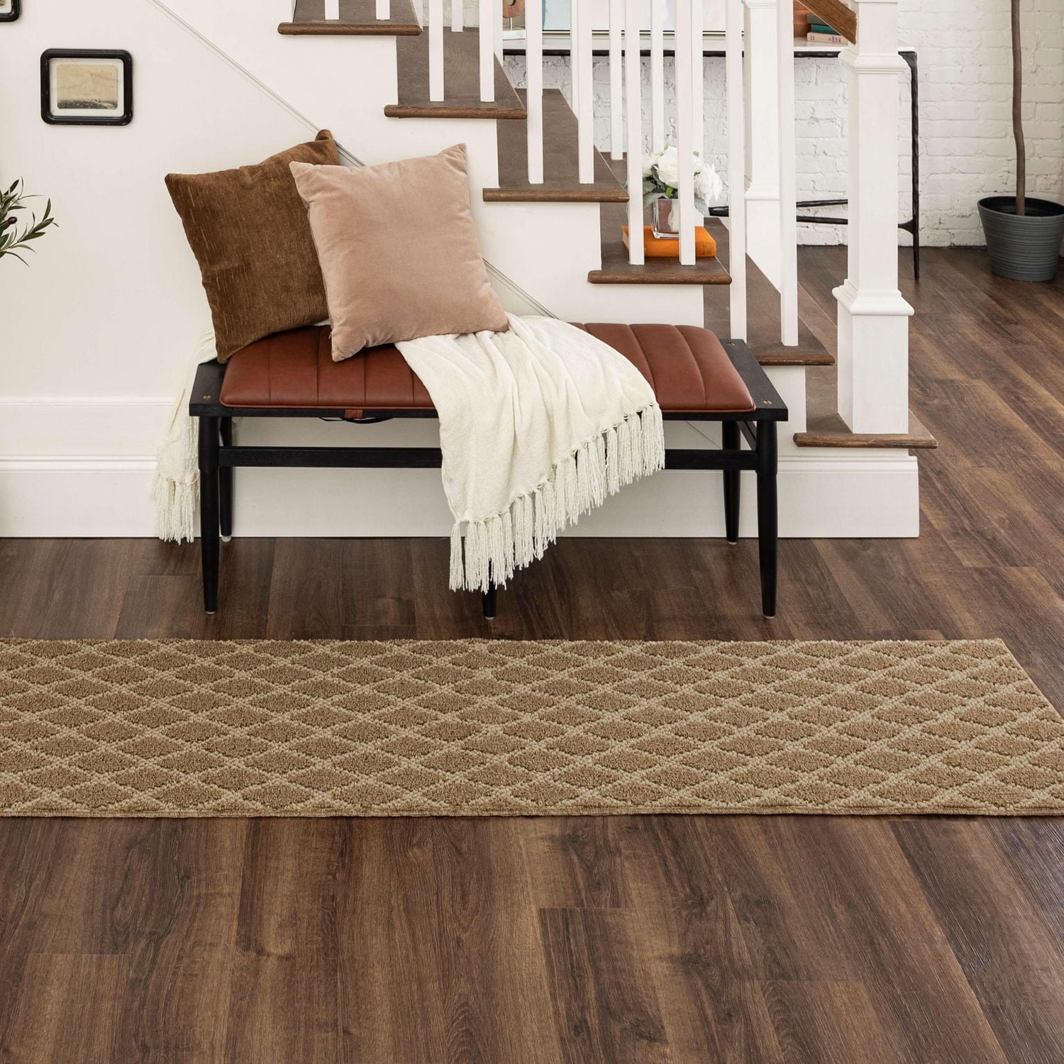 Mohawk Home Prism Praline/Tan Tufted Polyester Area Rug