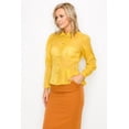 thumbnail image 3 of Organza Pleated Long Sleeve Blouse S, 3 of 14