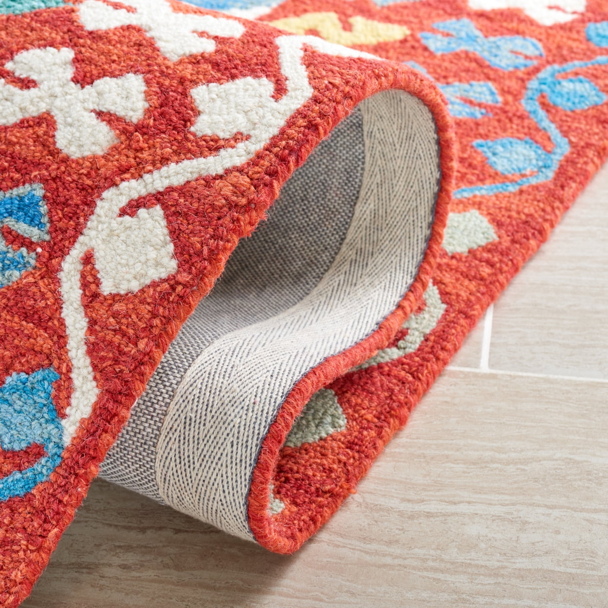 Safavieh  Handmade Aspen Sigal Boho Wool Rug 7'  x  7' 6' Square,8' Square Indoor,Handmade Square