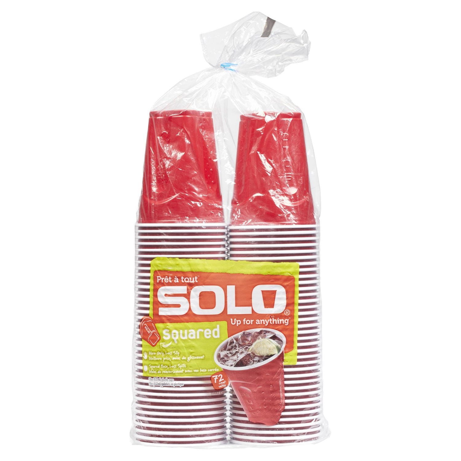 Solo Squared Plastic Cup, 18oz, A plastic party cup