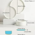 thumbnail image 2 of Porcelain Dinnerware Sets for 4, 12 Pieces Ceramic Plates and Bowls Set, Classic Modern Simple Kitchen Dinner Dining Ware Set, Dishwasher and Microwave  Dishes Sets(Pure White), 2 of 5