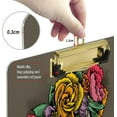 thumbnail image 4 of FMSHPON Dog Floral Wreath Vintage Clipboard Hardboard Wood Nursing Clip Board and Pull for Standard A4 Letter 13x9 inches, 4 of 8