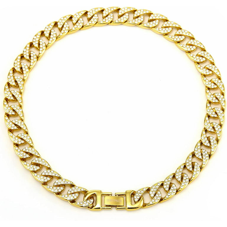 MOFEIJEWEL 13mm Cuban Link Chain For Men Women Iced Out Chain