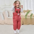 thumbnail image 2 of Afdoent Pants For Kids Boys Cartoon Insulated Padded Overalls Warm Winter Thermal Trousers With Detachable Straps For Toddlers And Kids 18-24 Months, 2 of 5