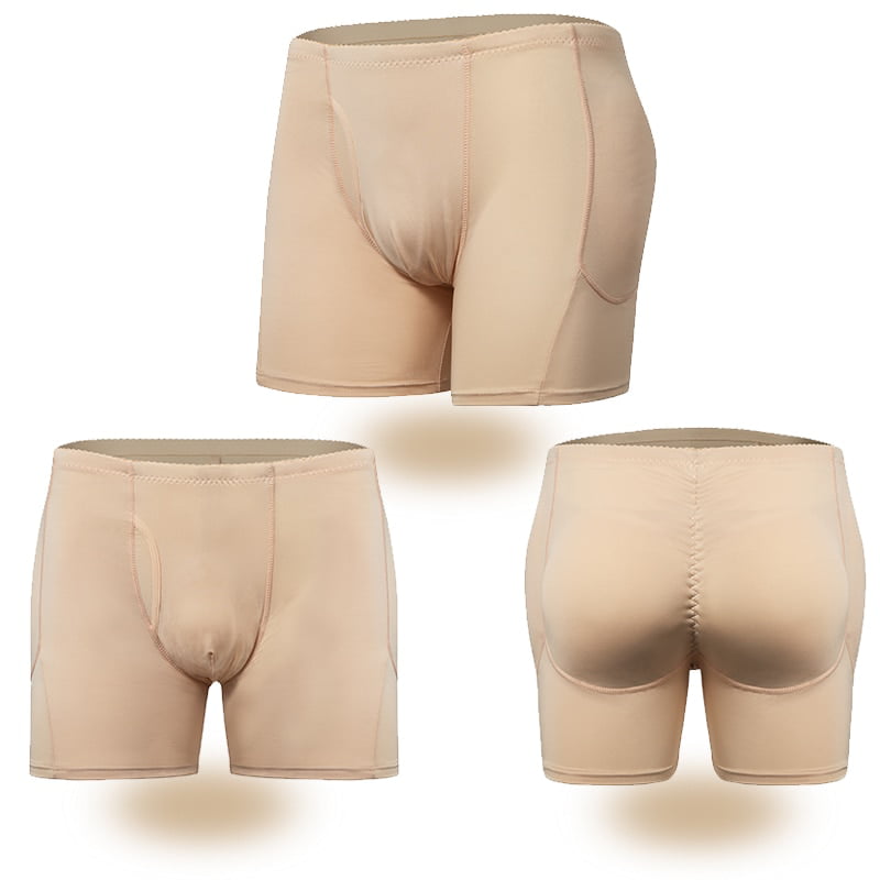 Color : Black, Size : Medium G&F Mens Padded Butt Lifter Shorts Hip Enhancer Boxer Underwear Shapewear 