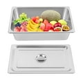 thumbnail image 4 of 4 Pack 6" Deep Stainless Steel Steam Table Pans Buffet Food Prep Pans with Cover, 4 of 17