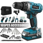 ORFELD Cordless Drill Driver Kit with 20V Lithium Battery, for Home Improvement, Japanese Motor