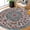 Beige, Ivory, Aqua / Tigris, variant on Hauteloom Tigris Jasmine Oriental Farmhouse Entryway, Small Area Rug Door Mat - Vintage Distressed - Boho Chic Floral Medallion Pattern - Off White, Turquoise Blue, Orange - 2' x 3'