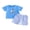 Blue, variant on BemeyourBBs Toddler Baby Boys Summer Outfits Infant Baby Boy Beach Holiday Clothes 2T 3T 4T Sailboat Embroidery Short Sleeves T-Shirt and Pockets Striped Shorts Set