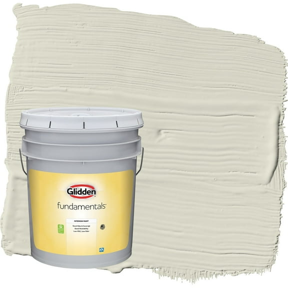 Glidden Fundamentals Veil Of Dusk / Gray Flat Interior Paint, 5 Gallon